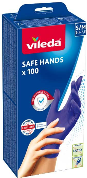 VILEDA SAFE HANDS GUANTI USA&GETTA IN NITRILE